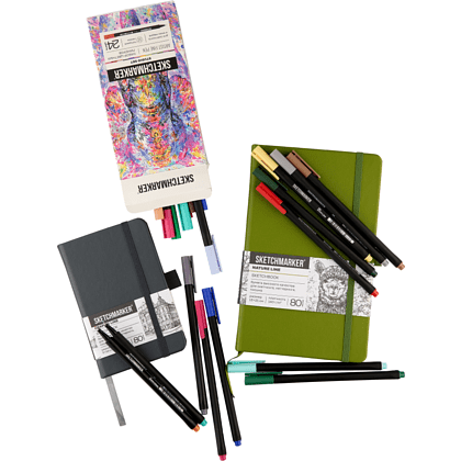 Ручка капиллярная "Sketchmarker Artist fine pen Studio", 24 шт - 3