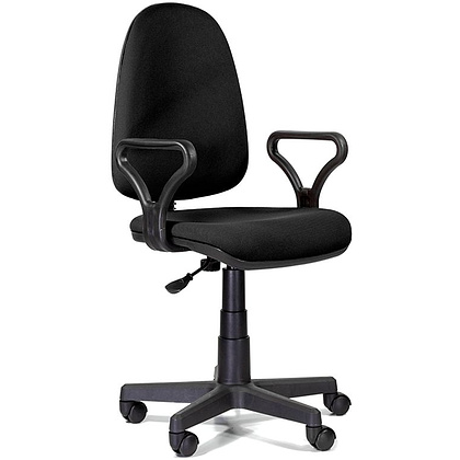 Кресло для персонала "UTFC Prestige", ткань, пластик, черный