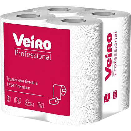 Бумага туалетная Veiro Professional Premium, 6 рулонов, 2 слоя, 20 м - 3