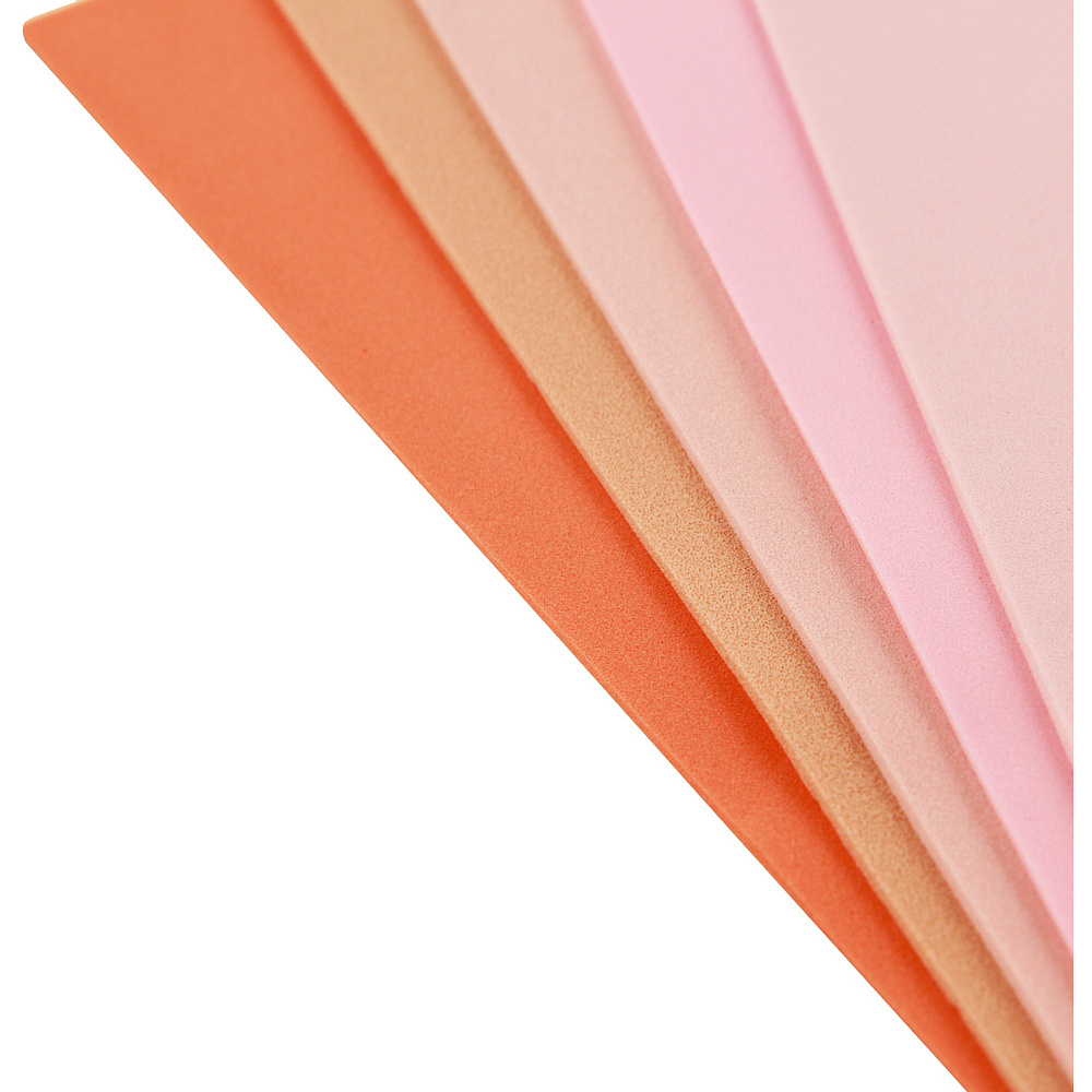 Фоамиран набор 21x30 см, 2 мм, 5 цветов, 5 листов, розовое ассорти - 2