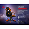 Кресло игровое Бюрократ "Zombie GAME 16", ткань, экокожа, пластик, черный, оранжевый - 7