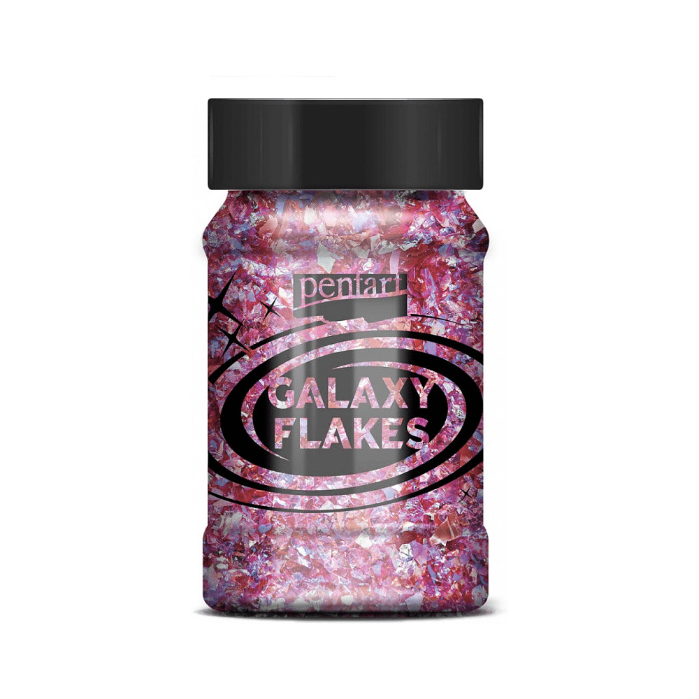 Хлопья декоративные "Pentart Galaxy Flakes", 15 гр, розовая Юнона