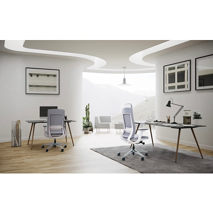 Кресло компьютерное SitZone E-VL002B, сетка, ткань, пластик, черный - 19