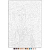 Раскраска по номерам на французском языке "Coloriages mystères Disney - Les Grands classiques. Tome 9" - 4