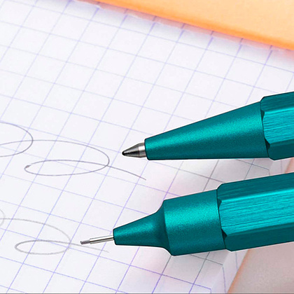 Ручка шариковая автоматическая "scRipt", 0.7 мм, бирюзовый, стерж. черный - 2