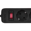 Сетевой фильтр Sonnen SPB-185, 1.8м, 5 розеток, черный - 2