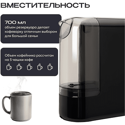 Кофеварка капельная RAGEX R408, черный - 4