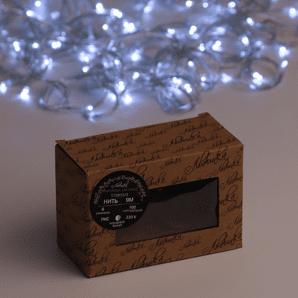 Гирлянда электрическая LED "Нить", 9 м, белый - 2