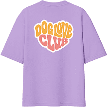 Футболка унисекс "Лабрадор. Dog love club", XS-S, хлопок, оверсайз, лавандовый