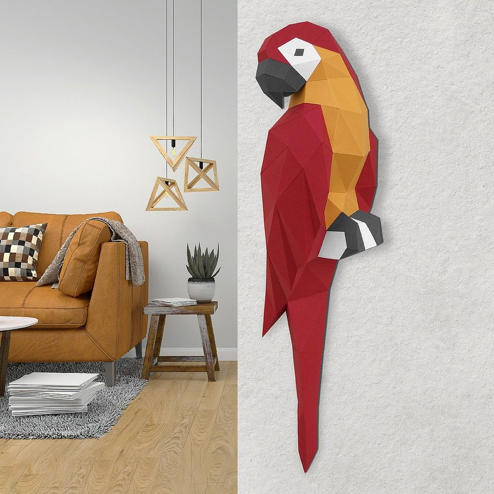 Набор для 3D моделирования "Попугай Ара", красный - 8
