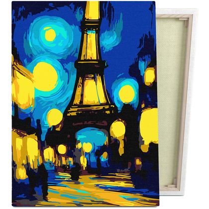 Картина по номерам "Ван Гог Ночной Париж" - 5