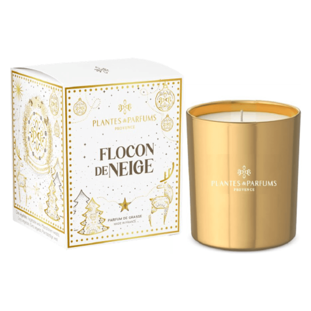 Свеча ароматическая PLANTES&PARFUMS "Snowflake", Christmas Collection 2026, 180 гр