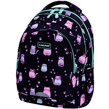 Рюкзак школьный Astra "Lovely Kitty", черный, розовый