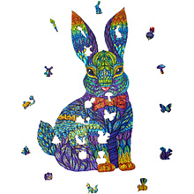 Пазл "Мистер кролик многоцветный"