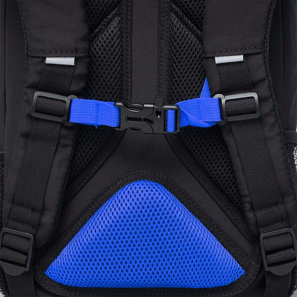 Рюкзак школьный "Greezly", с карманом для ноутбука, черный, синий - 5