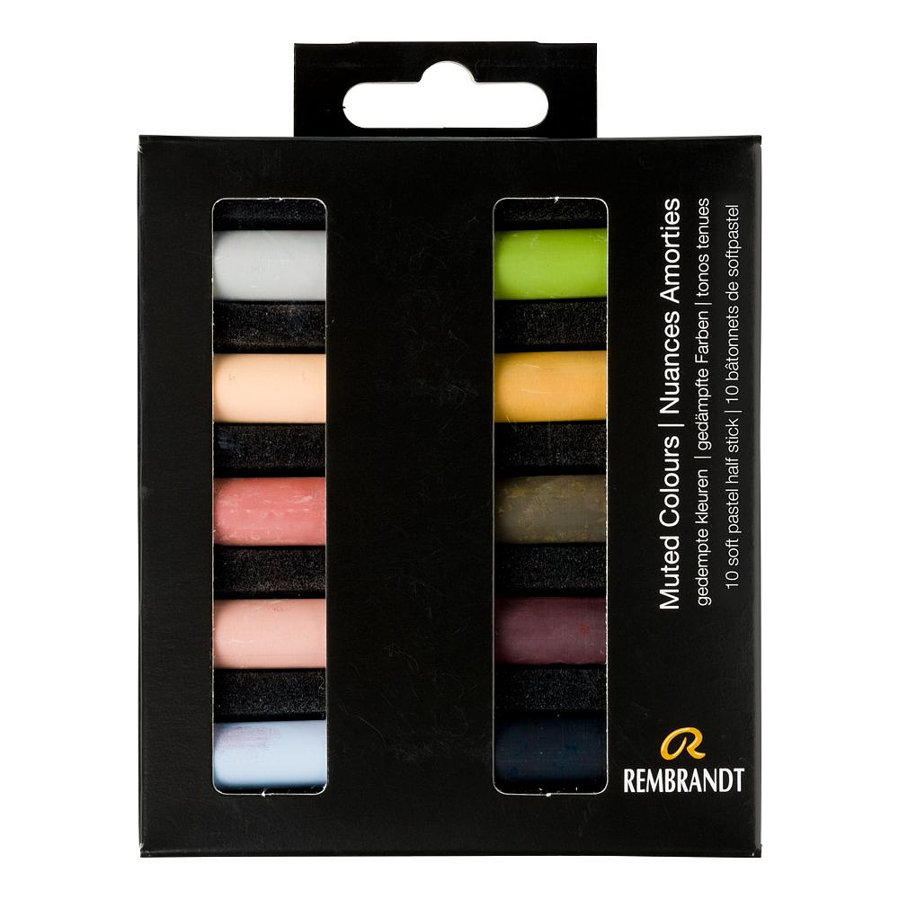 Набор мягкой пастели "Rembrandt Half Pastel", 10 цветов, приглушенные оттенки