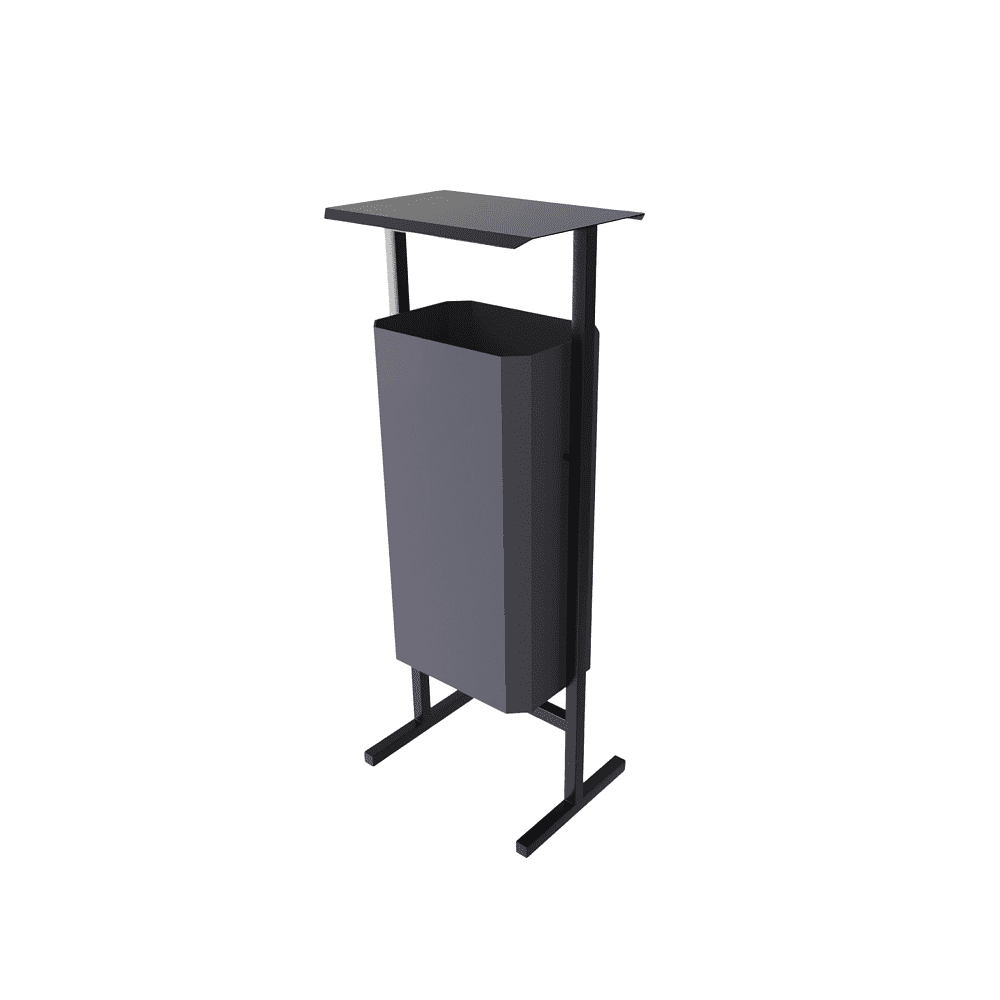 Урна уличная для мусора СТАНДАРТ, 50 л, металл, серый