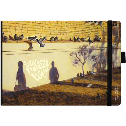 Скетчбук "Утро. Остановка", Ольга Шкарубо, 21х14,8 см, 140 г/м2, 80 л., черный