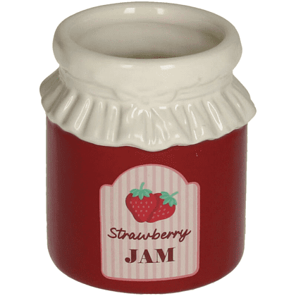 Кашпо керамическое "Strawberry Jam", 8.5х8.5х9.7 см, красный