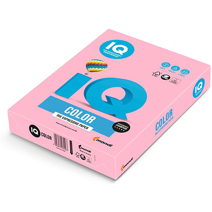 Бумага цветная "IQ Color", A4, 500 листов, 80 г/м2, светло-розовый