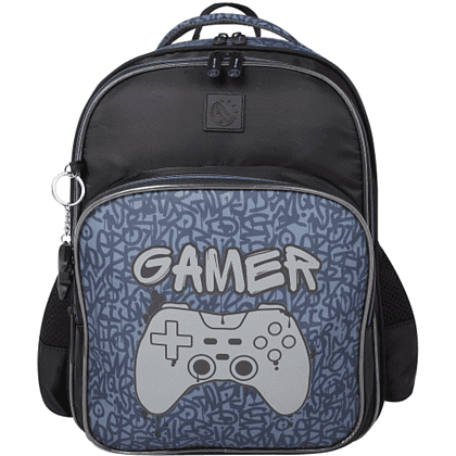 Рюкзак школьный "COMFORT Life Gamer", черный, синий