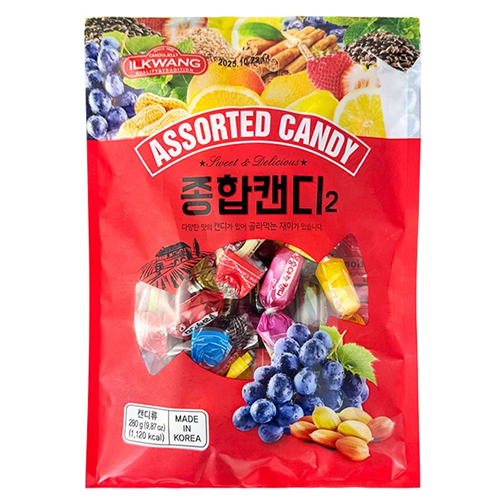 Карамель леденцовая "Ilkwang", 280 гр., ассорти