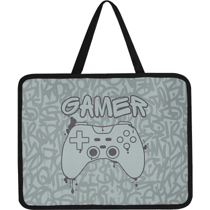 Папка для тетрадей "Gamer", на молнии, серый