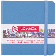 Скетчбук "ArtCreation", 12x12 см, 140 г/м2, 80 листов, голубой