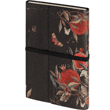 Ежедневник недатированный "Fauna. Гранат", А5, 192 страниц, линейка, черный, красный