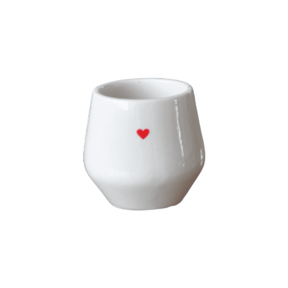 Кружка керамическая "С сердцем", 200 мл, белый