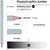 Карандаш простой "GraphixZefir Jumbo. Зефирный голубой", 4B, 4 шт. - 3