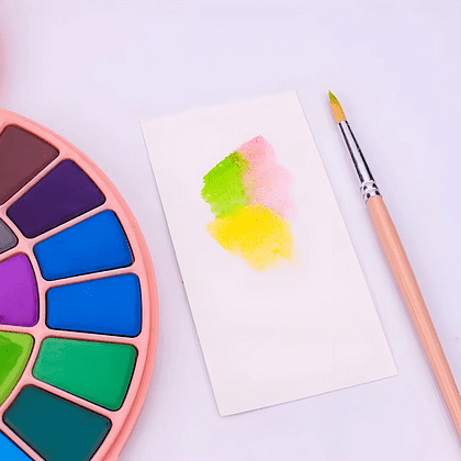 Набор красок акварельных "Himi Miya", 24 цветов, кюветы, розовый футляр - 4