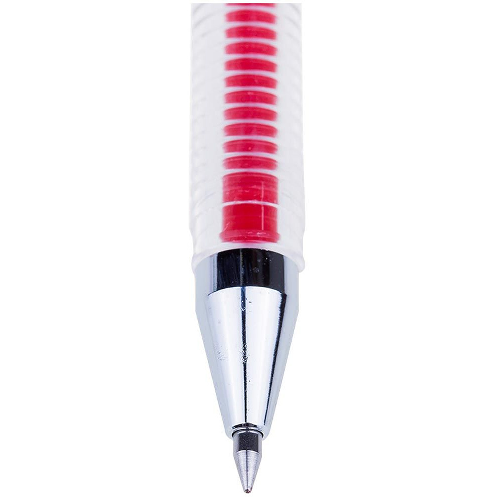 Ручка гелевая "Hi-Jell Color", 0.5 мм, прозрачный, стерж. красный - 2