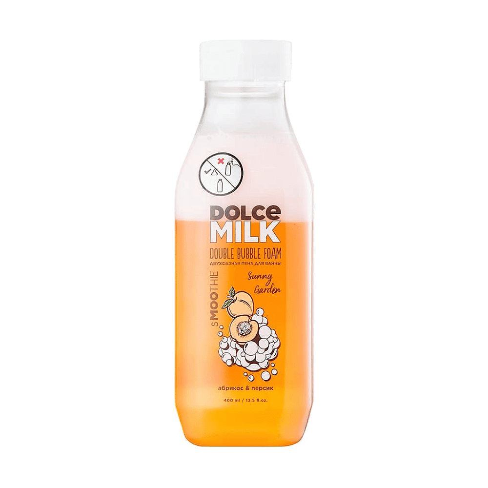 Пена для ванны двухфазная "DOLCE MILK", 400 мл, абрикос и персик
