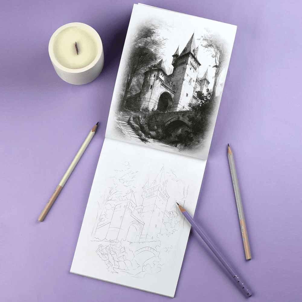 Раскраска "Мои скетчи. Пейзажи" - 4