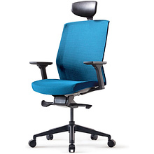 Кресло для руководителя BESTUHL "J1", сетка, ткань, пластик, синий 