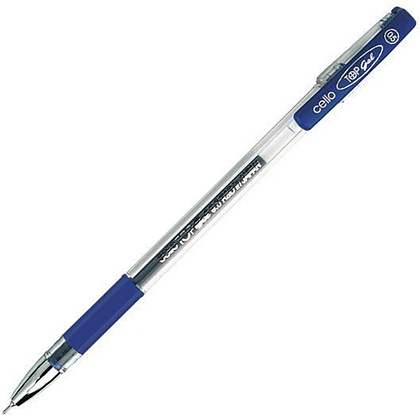 Ручка гелевая "TOP Gel", 0.5 мм, прозрачный, стерж. синий