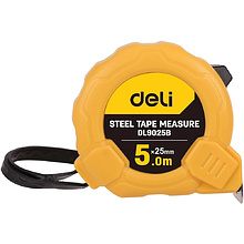 Рулетка Deli YS EDL9002B, 5 м х 25 мм, желтый, черный
