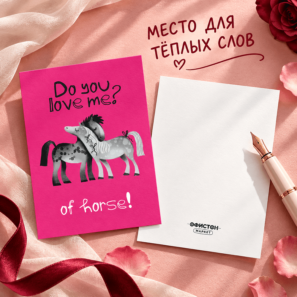 Открытка "Do you love me?", 148х105 мм, дизайнерская - 3