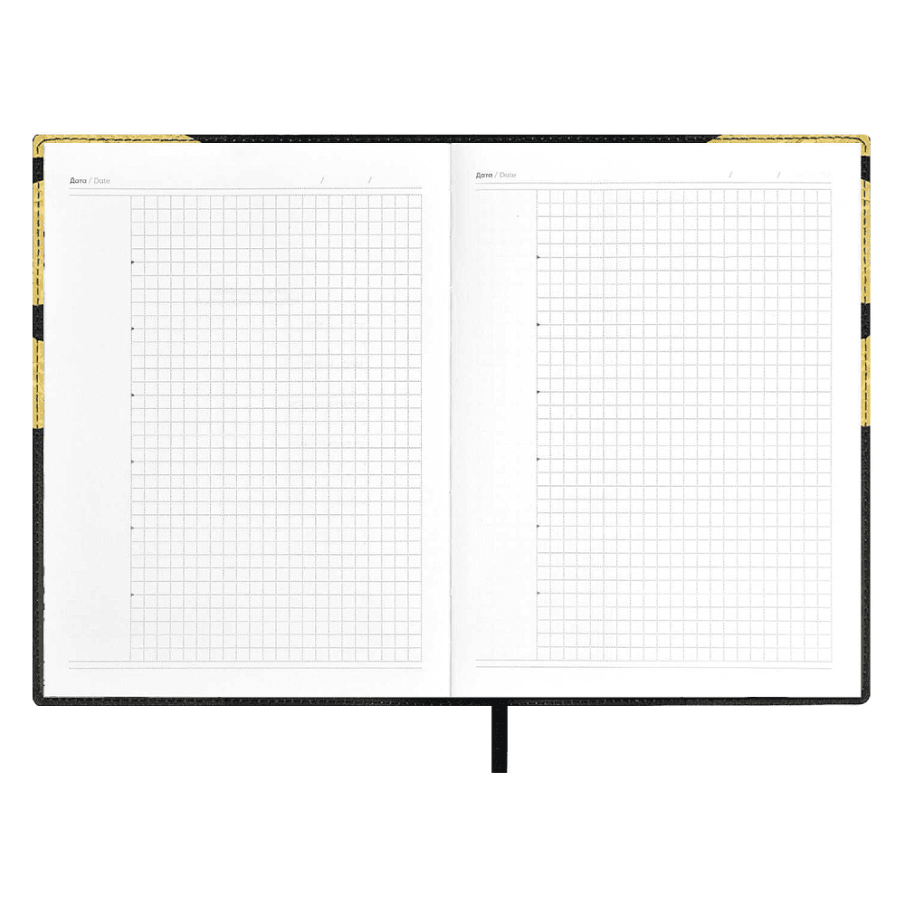 Книга записная "Красотка в золоте", А5+, 120 листов, клетка, чёрный - 3