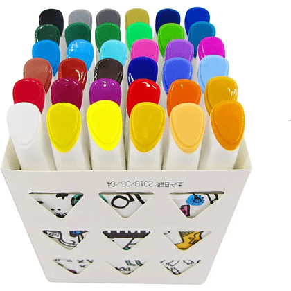 Мелки восковые "Himi Silky Crayon", 36 цветов, ассорти - 4