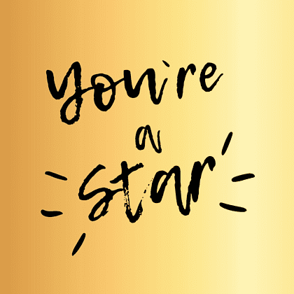 Кружка "You're a Star", керамика, 330 мл, зеркально-золотистая - 2