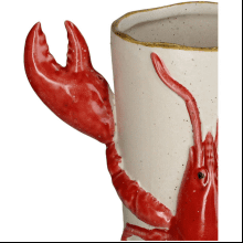 Ваза керамическая "Lobster", 22х16х32 см, красный
