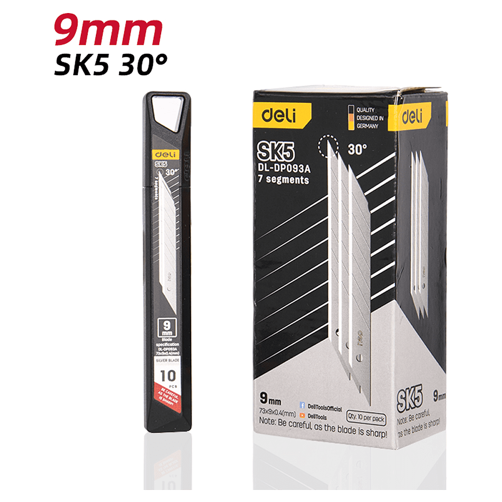 Лезвие для строительного ножа Deli EDL-DP093A, 9 мм, 10 шт. - 2