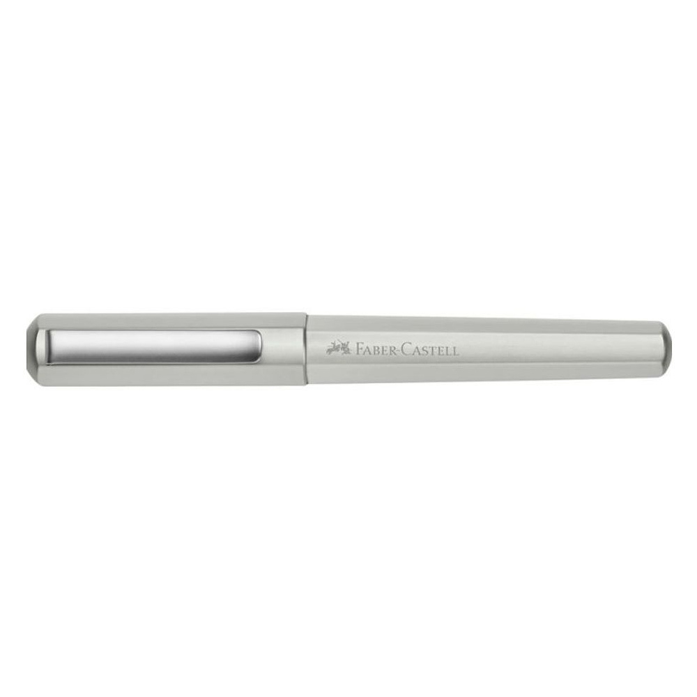 Ручка-роллер "Ink roller Hexo silver", 0.7 мм, серебристый, стерж. черный - 4