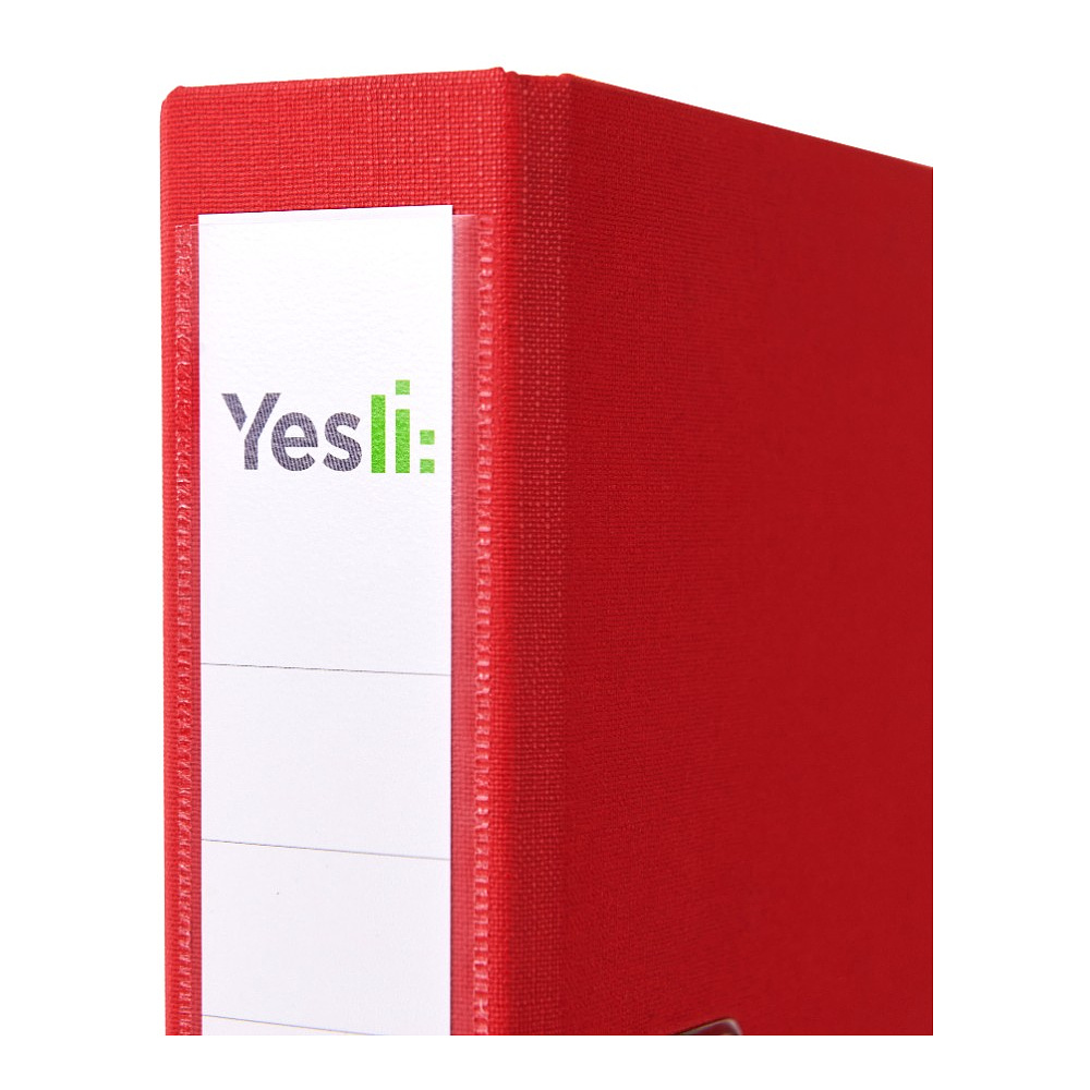 Папка-регистратор "Yesli:", А4,  50 мм, ПВХ, красный - 3