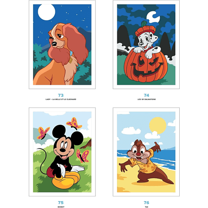 Раскраска по номерам на французском языке "Coloriages mystères Disney - Nature" - 3