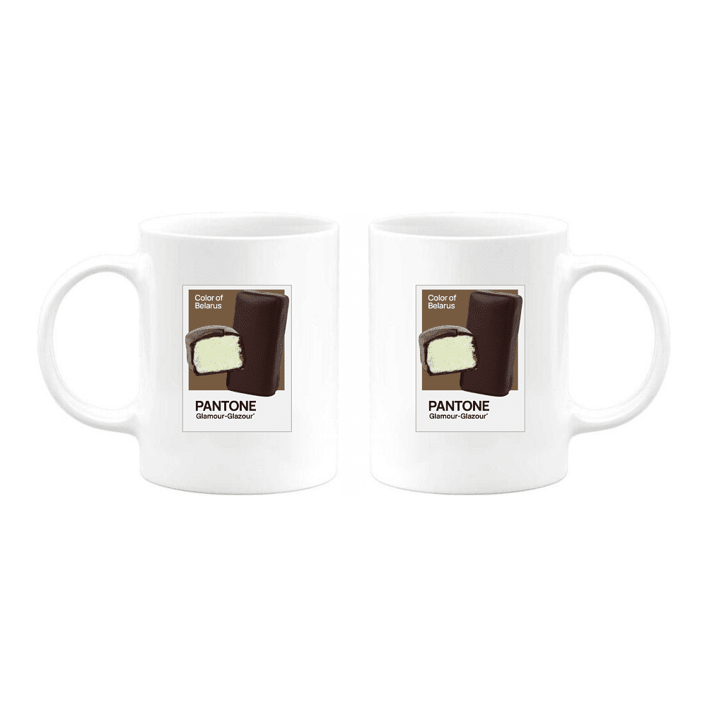 Кружка керамическая "Color of Belarus. Pantone Glamour-Glazour", 330 мл, белый