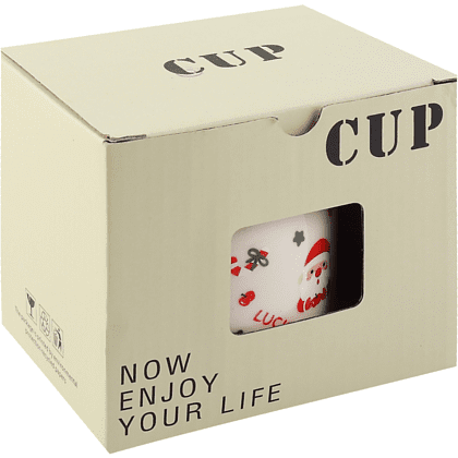 Кружка керамическая "Новый год", 450 мл, с крышкой, ассорти - 6