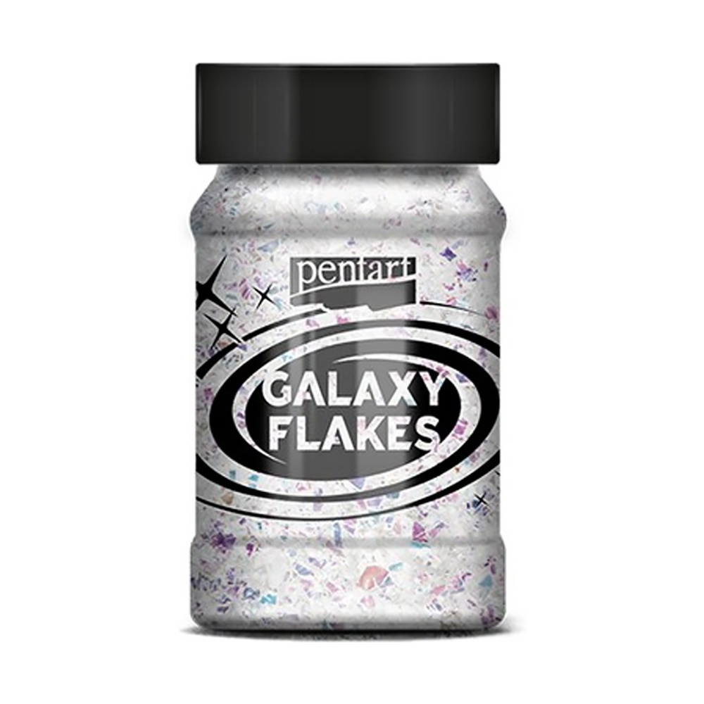 Хлопья декоративные "Pentart Galaxy Flakes", 15 г, белый Юпитер
